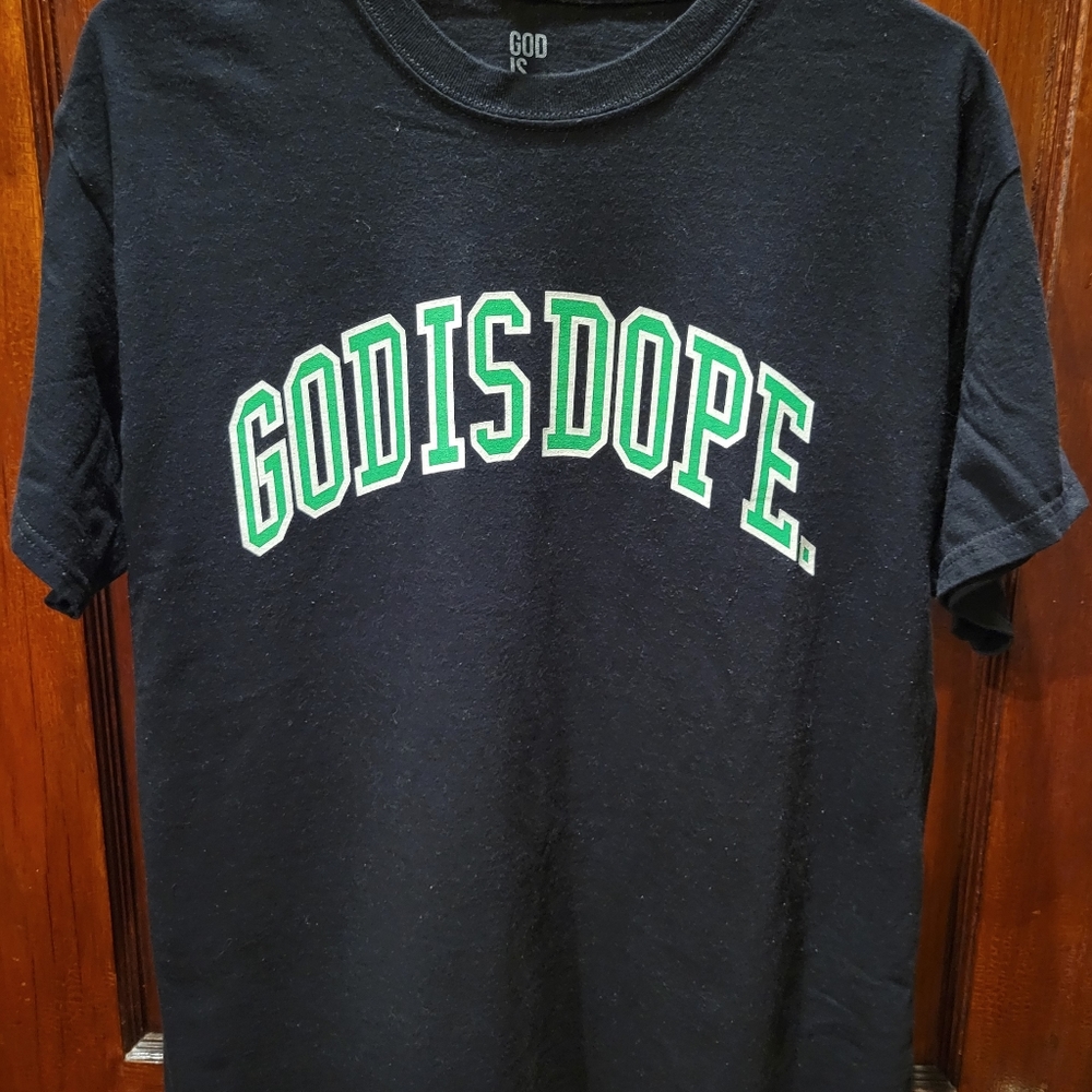 Used God is Dope Black T-Shirt